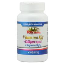 Vitamina K2+Colágeno Tipo II + Magnesium MgCI2 60 Cápsulas - Rei Terra - Ajuda na coagulação sanguínea e também contribu