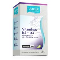 Vitamina K2 D3 Menaquinona 7 2000Ui 20ml Gotas Limão Equaliv