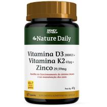 Vitamina K2 + D3 + Zinco 60 Capsulas Nature Daily - Sidney Oliveira