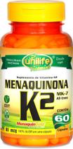 Vitamina K2 Menaquinona (MenaquinGold MK-7) Unilife 60 cápsulas de 500mg