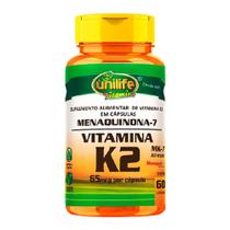 Vitamina K2 Menaquinona - Unilife - 60 Cápsulas
