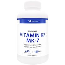 Vitamina K2 MK-7 120 mcg 240 cápsulas vegetais ML Naturals Vitamina K2 MK-7 120 mcg 240 cápsulas vegetais ML Naturals