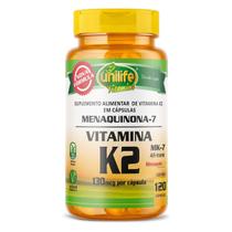 Vitamina K2 MK-7 130mcg 120 Cápsulas Unilife - Unilife Vitamins