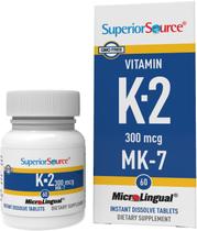 Vitamina K2 MK-7 300 mcg Fonte Superior MicroLingual 60 comprimidos