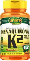 Vitamina K2 Mk-7 All - Trans Menaquinona 500mg 60 Caps - Unilife