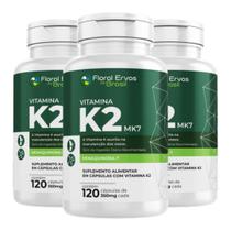 Vitamina K2 Mk7 350Mg 3X 120 Cápsulas Menaquinona-7
