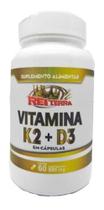 Vitamina K2 Mk7 65mcg + Vitamina D3 Colecalciferol 5mcg - Rei Terra
