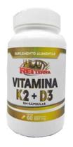 Vitamina K2 Mk7 65mcg + Vitamina D3 Colecalciferol 5mcg - Rei Terra
