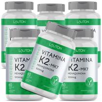 Vitamina K2 Mk7 Menaquinona 100mcg 60 Caps Vegan - Kit 6