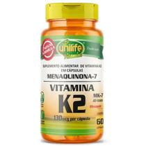 Vitamina K2 Mk7 Menaquinona 500mg 60 Caps Vegano Unilife