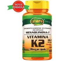 Vitamina K2 Mk7 Menaquinona 500mg 60 Cápsulas Vegano - Unilife