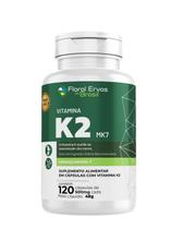 Vitamina K2 Mk7 Menaquinona7 120 Caps 350mg Floral Ervas