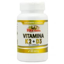 Vitamina K2 + Vitamina D3 60 Cápsulas 500mg - Rei Terra Vitamina K2 + Vitamina D3 60 Cápsulas 500mg - Rei Terra