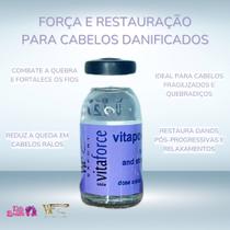 Vitamina para Cabelos com Queda Fragilizado Quebradiço Danificado WF Ampola Vitaforce 12ML