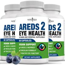 Vitamina para os olhos NEW AGE AREDS 2 com mirtilo 6000 mg de luteína e zeaxantina Vitamina para os olhos NEW AGE AREDS 2 com mirtilo 6000 mg de luteína e zeaxantina