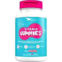 Vitamina Pele, Cabelo e Unhas de Gummies Morango - 60 Gomas - Global Suplementos