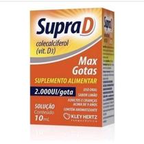 Vitamina Supra D Max 2000 Ui Por Gota 10ml Colicalciferl Kley Hertz