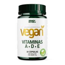 Vitaminas a .d.e + vitamina vegan 30 cápsulas sidney oliveira