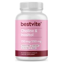 Vitaminas BESTVITE Colina Inositol 500mg 120 Cápsulas Veganas Vitaminas BESTVITE Colina Inositol 500mg 120 Cápsulas Veganas