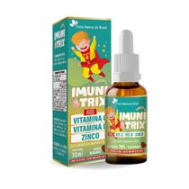 Vitaminas C D e Zinco Imunitrix Kids Gotas Sabor Morango 30ml Flora Nativa