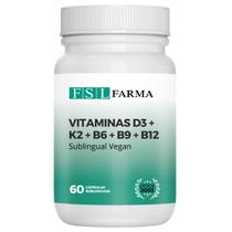 Vitaminas D3 5.000 UI + K2 + B6 + B9 + B12 60 Cápsulas Sublingual Vegan