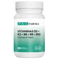 Vitaminas D3 + K2 + B6 + B9 + B12 30 Cápsulas Sublingual Vegan - FSL FARMA