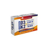Vitaminas D3+K2 D3 2000ui + K2 149mcg 30 caps Flora Nativa Sabor:Sem sabor