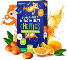 Vitaminas de goma mastigáveis multivitamínicas OmegaVia Kids 3+ sem açúcar