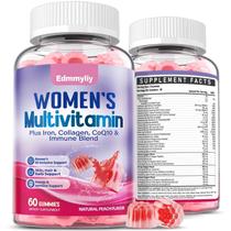 Vitaminas de goma multivitamínico Edmmyliy para mulheres com ferro e cálcio Vitaminas de goma multivitamínico Edmmyliy para mulheres com ferro e cálcio