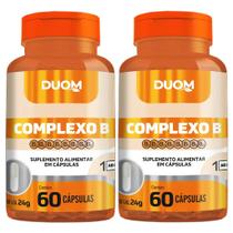Vitaminas do Complexo B 60cps (1 ao dia) Duom Kit 2 Frascos