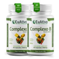 Vitaminas do Complexo B, Biotina 500mg 60 Cápsulas EuAtivo