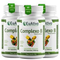 Vitaminas do Complexo B, Biotina 500mg 60 Cápsulas EuAtivo