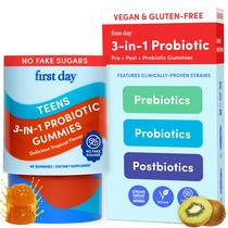 Vitaminas FIRST DAY Gomas probióticas 3 em 1 para adolescentes de 30 dias Vitaminas FIRST DAY Gomas probióticas 3 em 1 para adolescentes de 30 dias