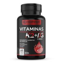 Vitaminas K2 + D3 - 2000UI - 60 Cápsulas 500mg - HealthPlant