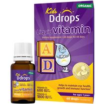 Vitaminas líquidas Ddrops Kids Orgânicas A&D 60 gotas 1,7 ml