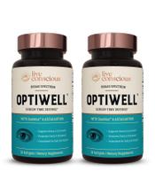 Vitaminas para os olhos Live Conscious OptiWell com vitamina E, luteína 2x