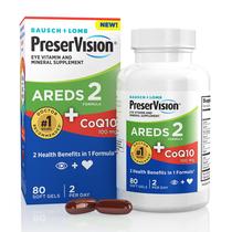 Vitaminas para os olhos PreserVision AREDS 2 com CoQ10 Heart Health 80 cápsulas