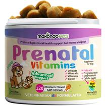 Vitaminas Pré-natais para Cães Makondo Pets 120 Mastigáveis Macios Vitaminas Pré-natais para Cães Makondo Pets 120 Mastigáveis Macios