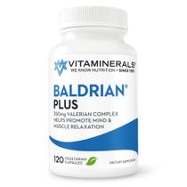 VITAMINERALS 33+ Baldrian Plus Natural Relaxing Support Extrato de valeriana padronizado - Força Extra 120 Contagem