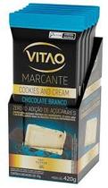 Vitao Chocolate Branco Cookies & Cream Marcante Zero Açúcar Sem Glúten Caixa 6 Unidades