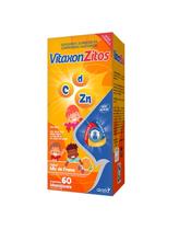 Vitaxonzitos Tripla Kids Vitamina C, D & Zinco Airela - 60 Comprimidos