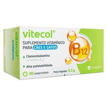Vitecol Suplemento Vitamínico B12 para Cães e Gatos 30 Comprimidos Bissulcados Vitecol Suplemento Vitamínico B12 para Cães e Gatos 30 Comprimidos Bissulcados