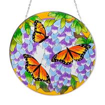 Vitral de Borboletas Suncatcher - Artesanal - Bits and Pieces
