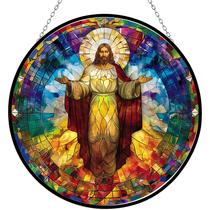 Vitral Suncatcher 34 cm da 365CUSGIFTS Jesus Vitral Suncatcher 34 cm da 365CUSGIFTS Jesus