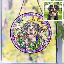 Vitral Suncatcher LOVELYPOD Vitral personalizado para cães Vitral Suncatcher LOVELYPOD Vitral personalizado para cães