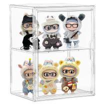 Vitrina acrílica Attelite 22x27x36 cm 3 camadas ajustáveis Vitrina acrílica Attelite 22x27x36 cm 3 camadas ajustáveis