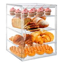 Vitrina de confeitaria 4-Tier-Party 39,4 x 29 x 24,9 cm com porta magnética Vitrina de confeitaria 4-Tier-Party 39,4 x 29 x 24,9 cm com porta magnética
