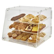 Vitrina de confeitaria Winco de 3 camadas em acrílico médio Vitrina de confeitaria Winco de 3 camadas em acrílico médio