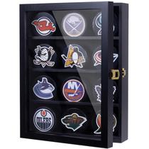 Vitrina de discos de hóquei WodGod para montagem na parede de 12 discos