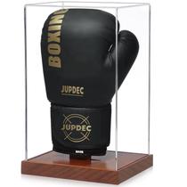 Vitrina de luva de boxe JupDec com base de madeira acrílica